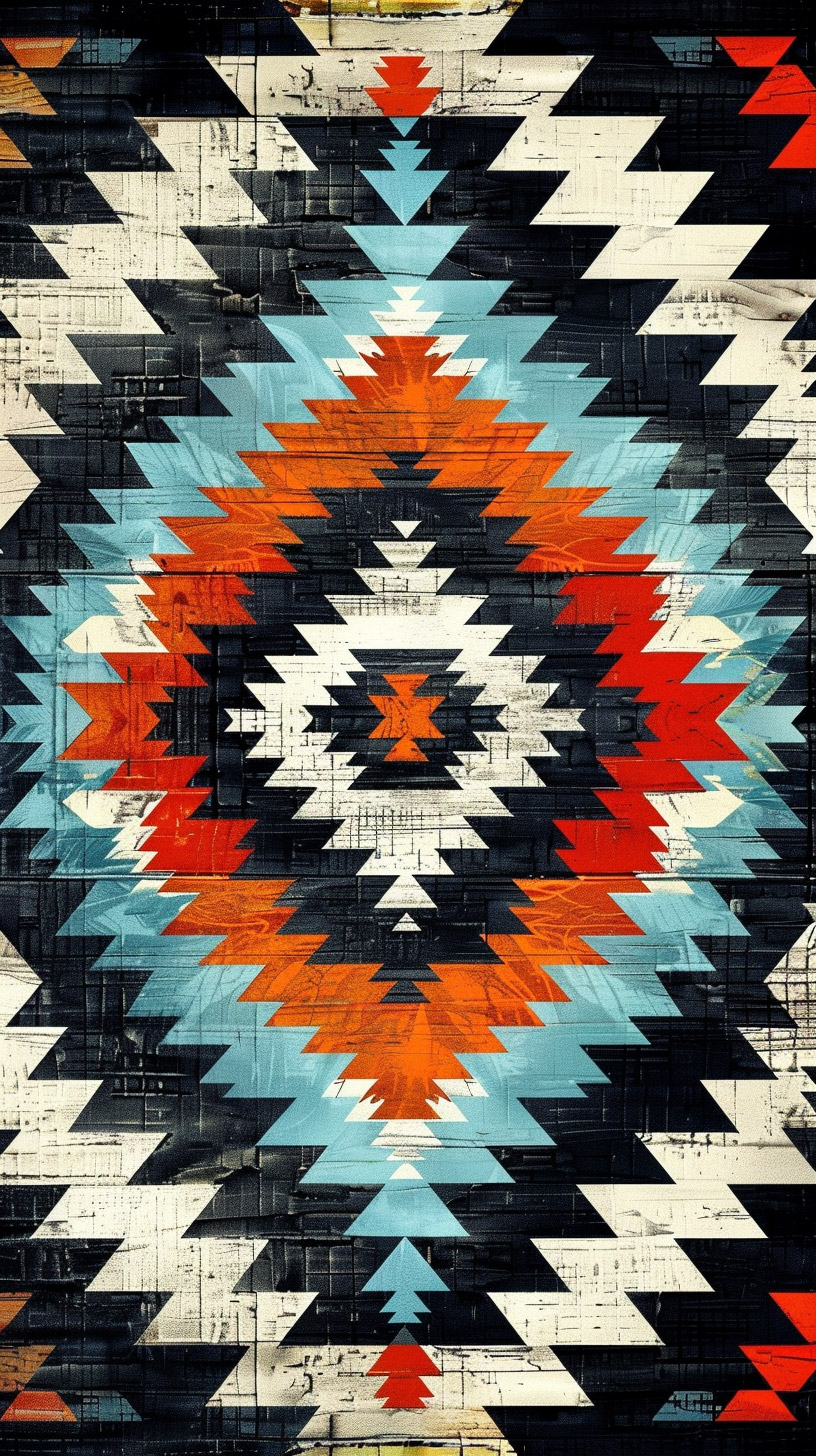 Unique Digital Wallpapers: Charming Western Patterns for Mobile