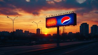 Vibrant Pepsi Billboard Ideas with Digital Image Edits