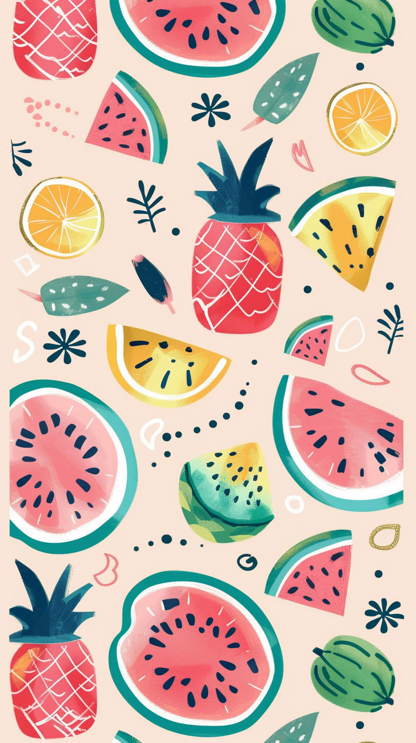 Download Free Pineapple Watermelon Backgrounds for Android