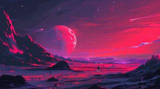 Vibrant AI Retro Sci-Fi Backgrounds for PCs and Laptops