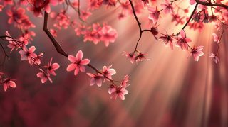 Beautiful Sakura Tree Digital Background for PCs