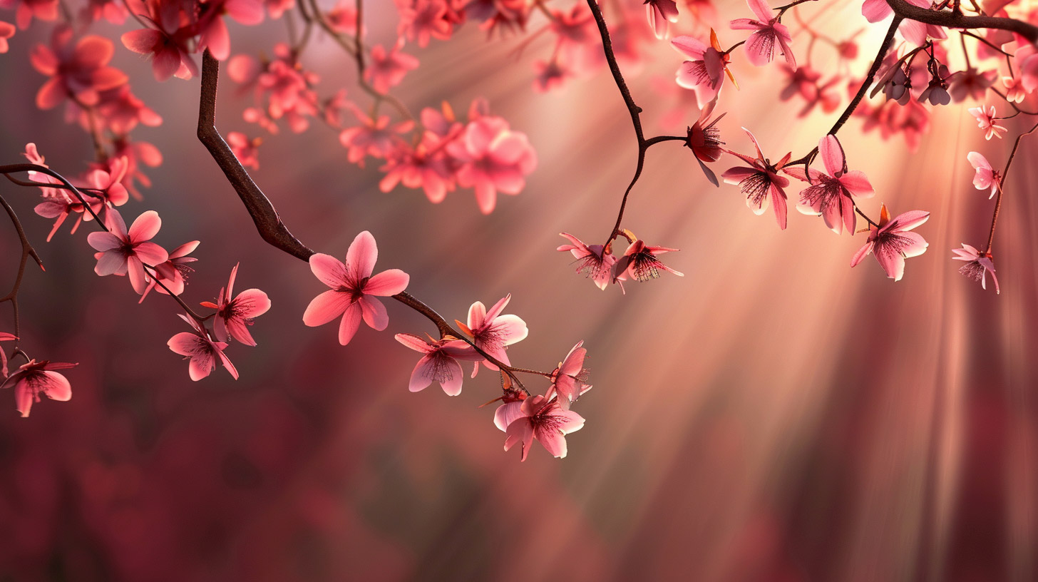 Beautiful Sakura Tree Digital Background for PCs