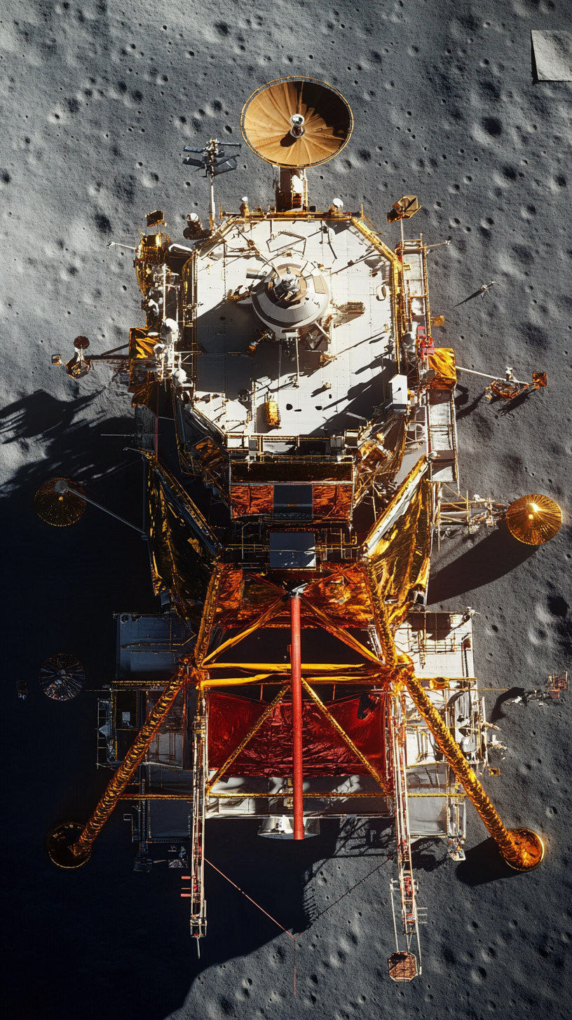 Download Free Digital Background of Moon Landing