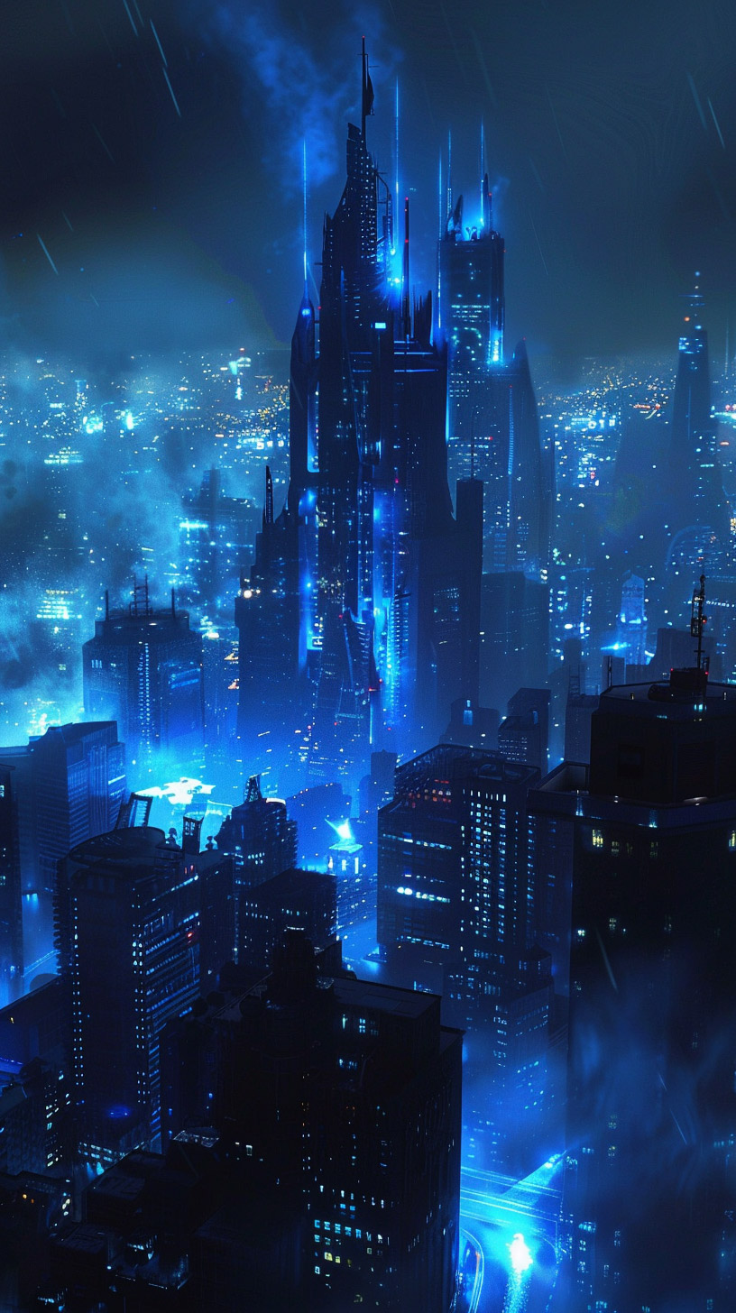 AI-Generated Sci-Fi City Images for Your Phone