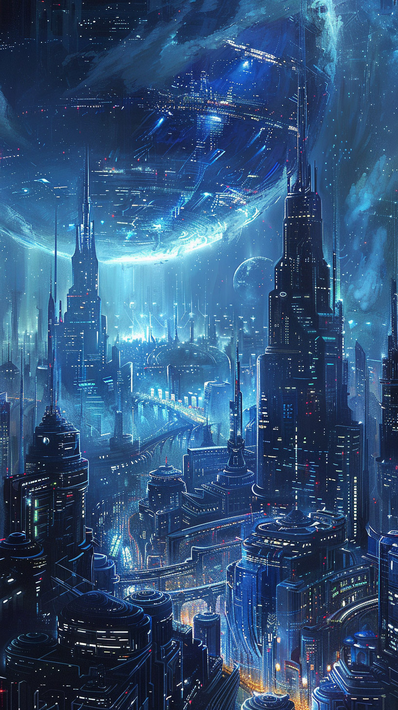 Explore Sci-Fi Cityscapes: HD Wallpapers for Phones