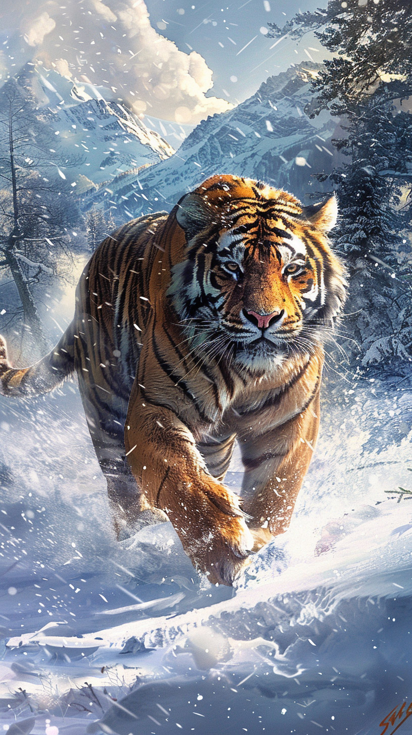 High-Quality Siberian Tiger Photo for Mobile Devices