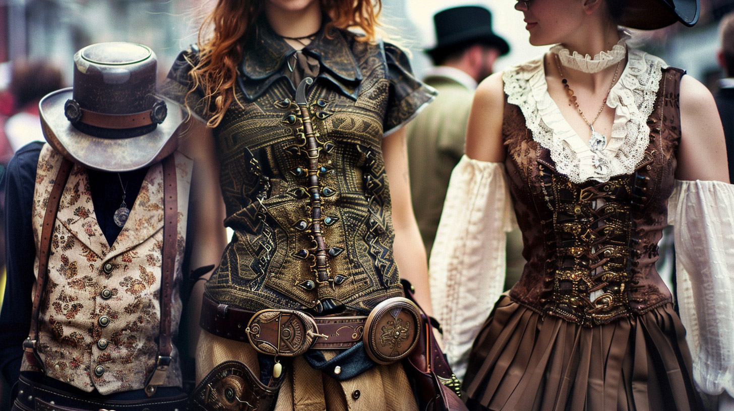 Steampunk Clothing AI Wallpaper for Your Desktop