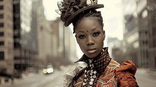 High-Quality 16:9 Steampunk Street Fashion HD Wallpaper