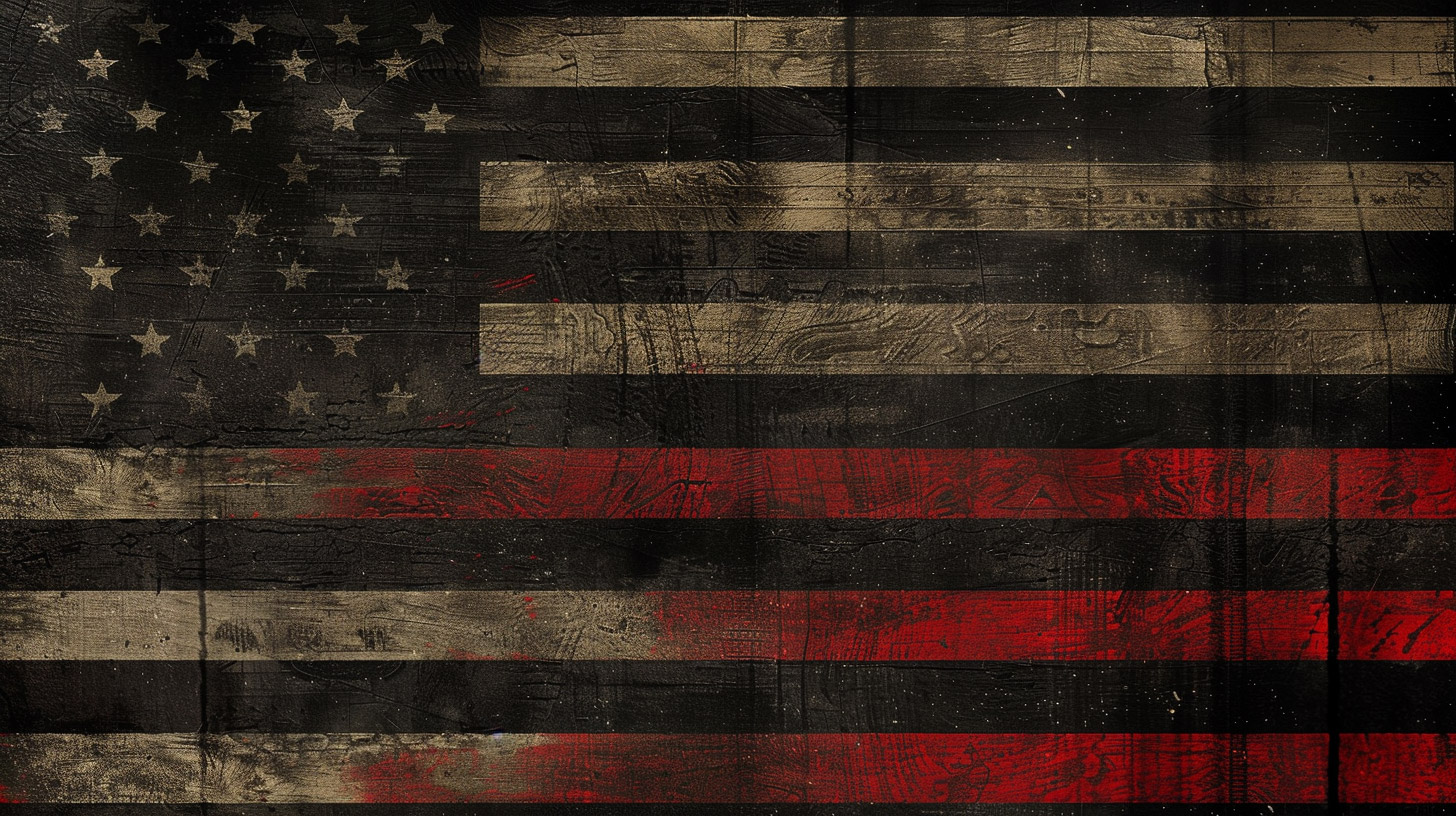 AI-Generated Tactical Black American Flag Desktop Backgrounds