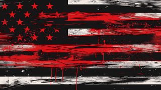 High-Resolution Tactical Black American Flag 4K Wallpapers