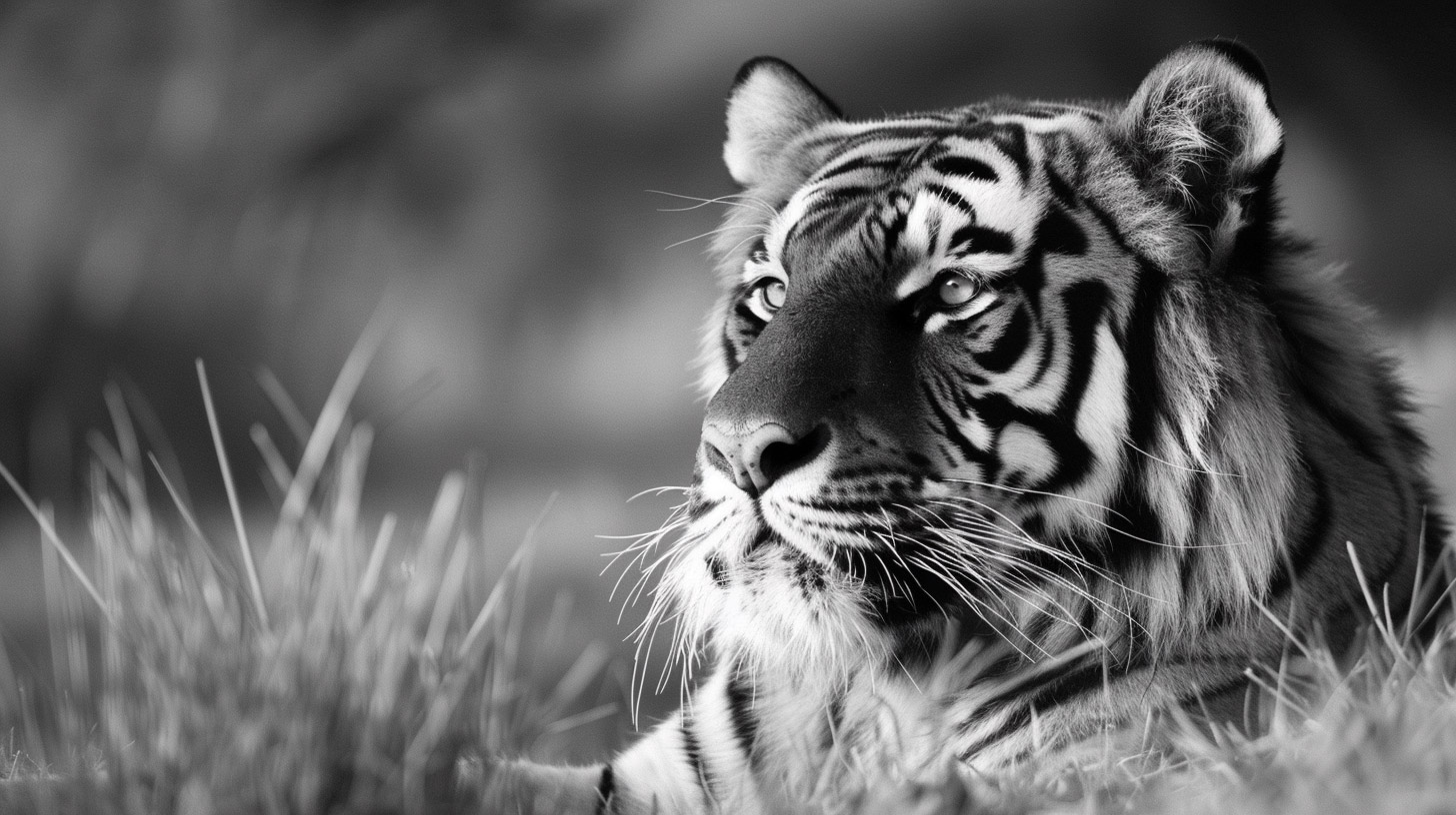 Free AI Wallpaper: Tiger-Themed Digital Background for PC