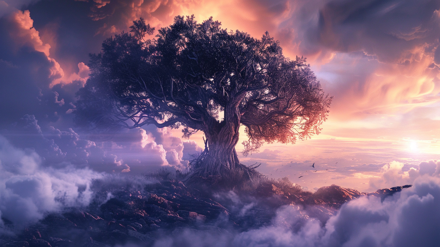 Exploring Nature: AI Wallpaper of The Tree of Life