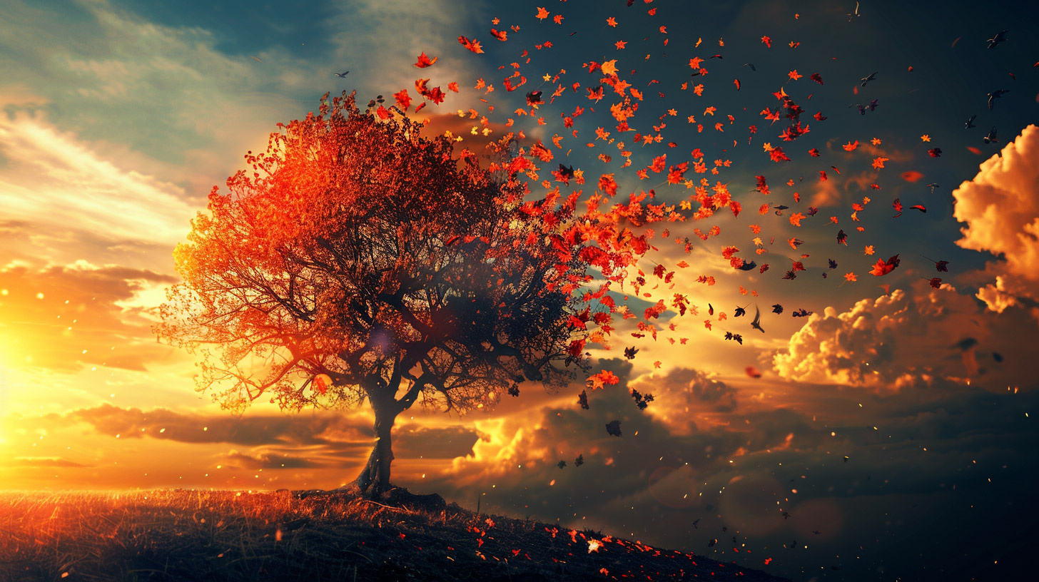 Serene Digital Backgrounds Featuring The Tree of Life