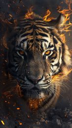 Download Free Fire and Ice Tiger Image for Android