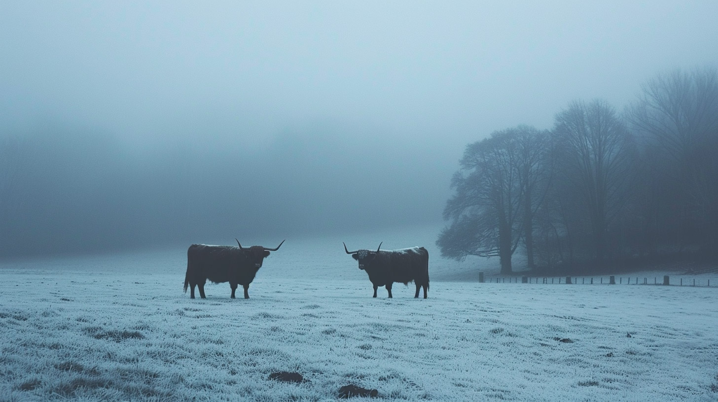 Creative AI Wallpaper of Highland Cattle in HD