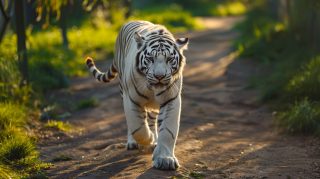 Stunning AI Wallpaper of White Tiger in HD