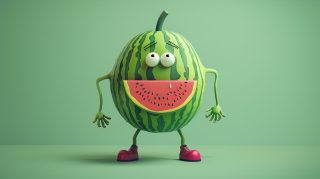 Cartoon Watermelon Characters in Ultra HD 16:9 Wallpapers