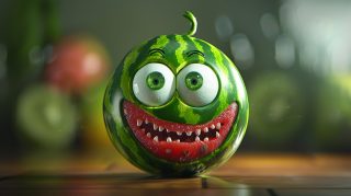 Ultra HD Watermelon Cartoon Character Images for Your PC