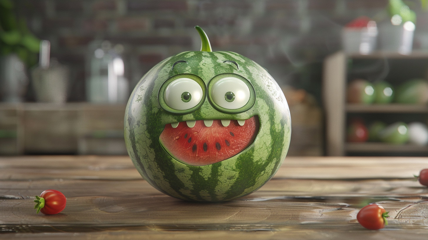 Colorful Watermelon Cartoon Character Stock Photos for Download