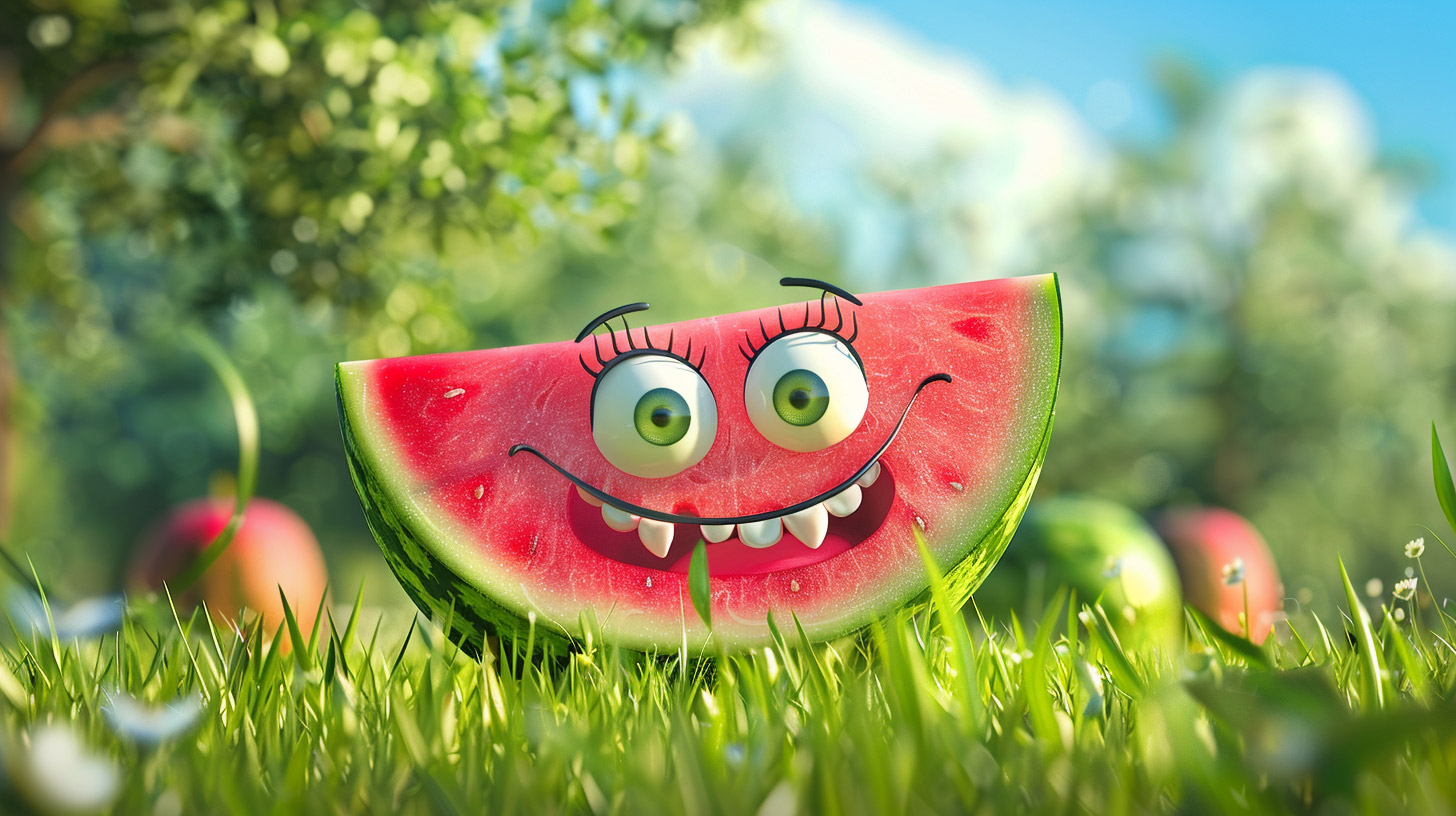 Download Ultra HD Watermelon Cartoon Desktop Background Pictures