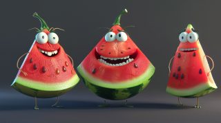 Enjoy Free Stock Photos of Watermelon Cartoon Characters