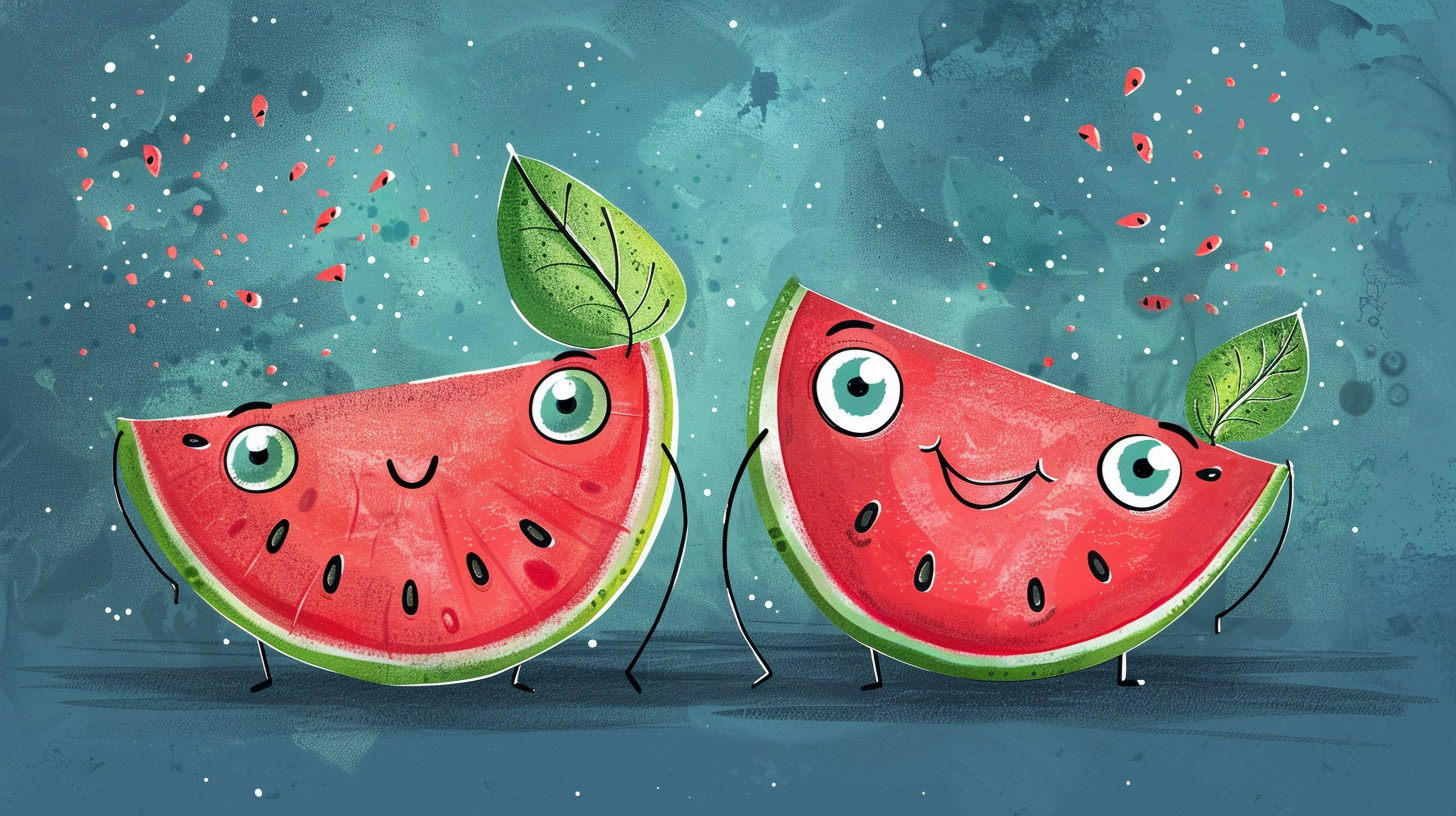 AI Wallpaper Collection: Cute Watermelon Images for PCs