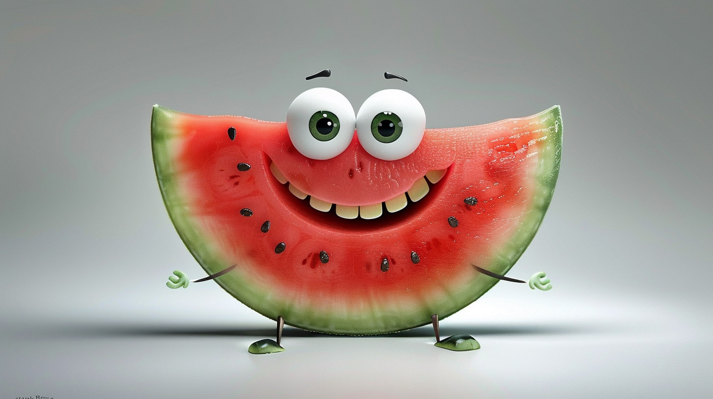 Bright and Colorful Watermelon Cartoon HD Pics