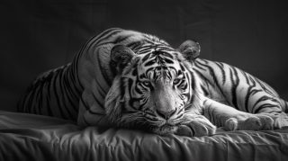 Ultra HD Wallpaper for Desktop Featuring White Tiger