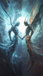 Stunning HD Angel and Demon Wallpaper for iPhone