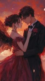 Free Devil and Angel Love Wallpaper for iPhone