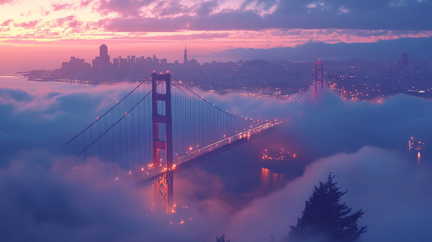 AI Wallpaper: Golden Gate Bridge in Stunning Detail