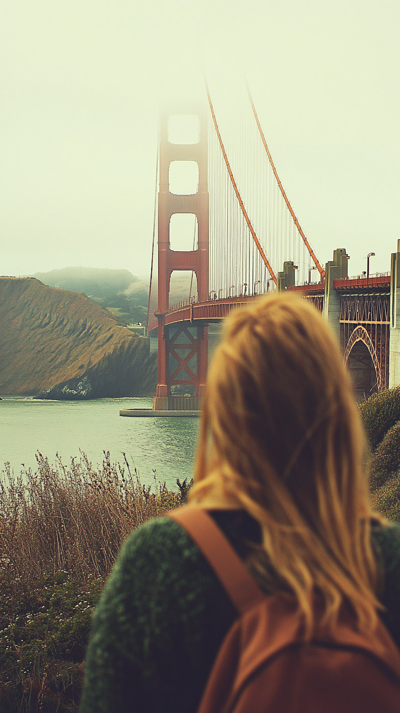 Golden Gate Bridge Digital Background for iPhone and Android