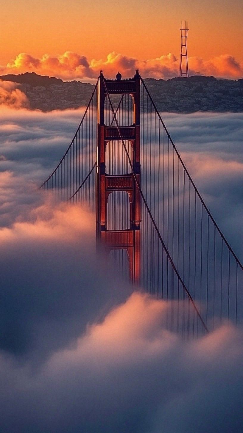 Breathtaking Golden Gate Bridge Images in 9:16 Ratio