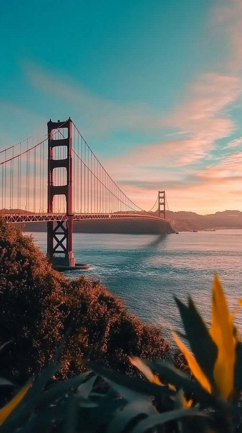 Customize Your Phone with Golden Gate Bridge Photo Background