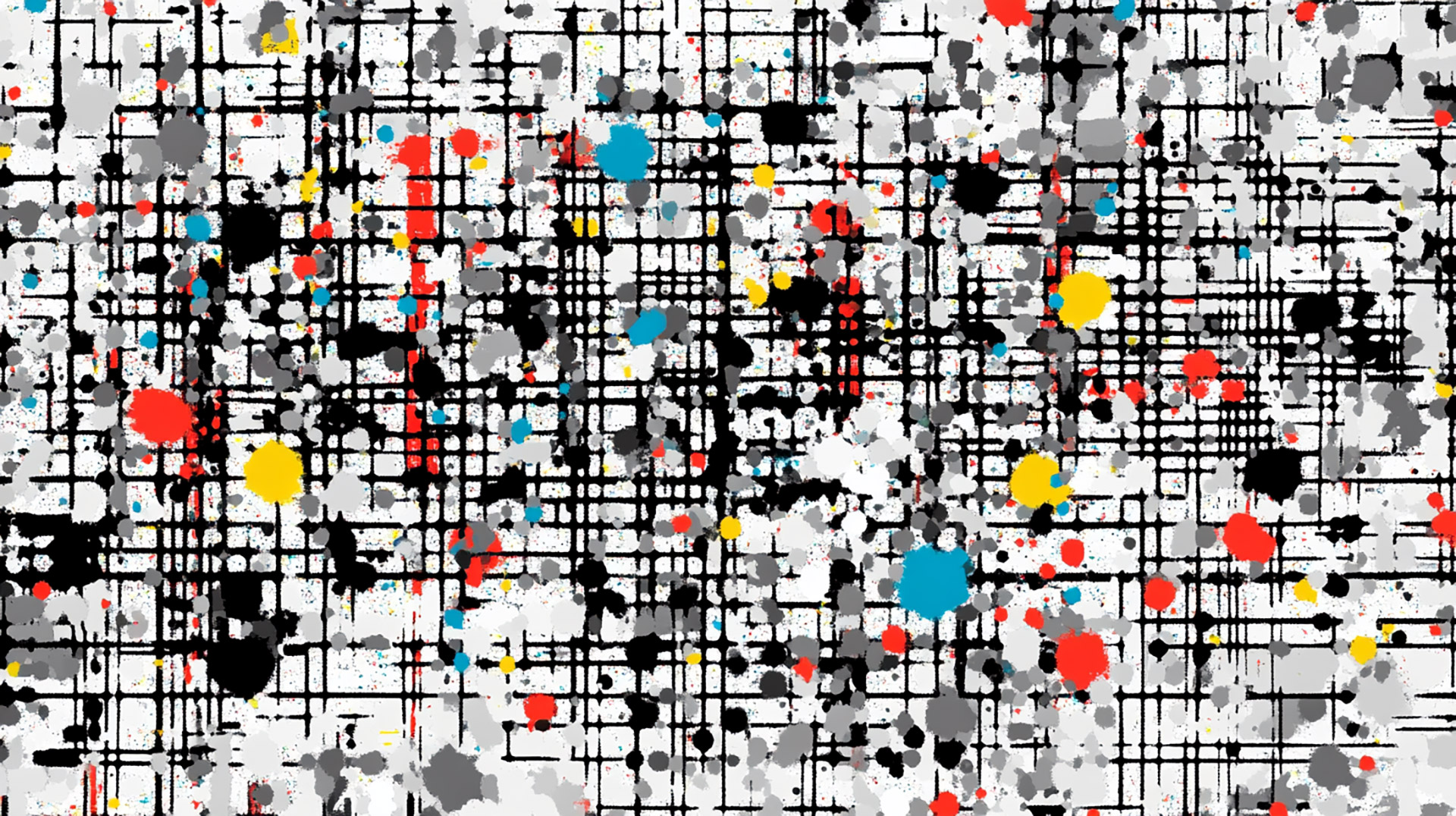 Modern Mondrian-Inspired Wallpaper for Desktop 1920x1080