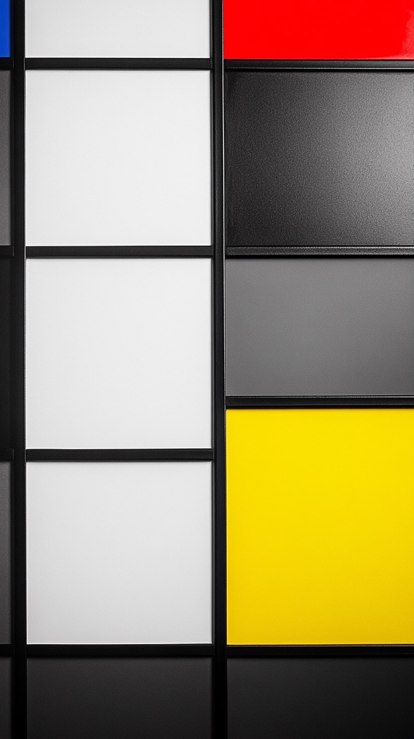 Stunning Mondrian Art Mobile Wallpaper for iPhone Users