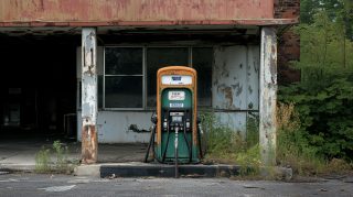 Vintage Gas Station Stock Photos for Wallpaper