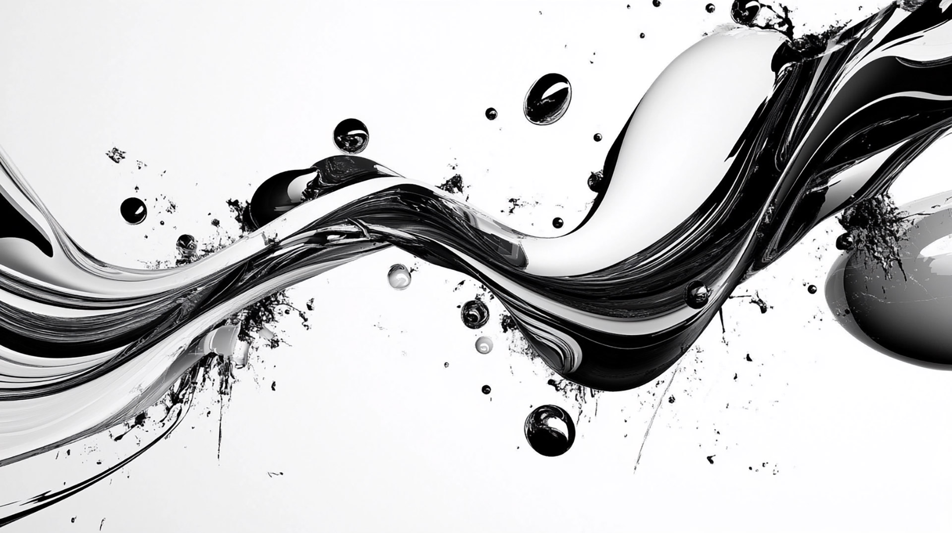 Abstract Black and White Gaming Wallpaper in 4K Resolution