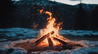 Experience Nature with Aesthetic Campfire HD Wallpaper