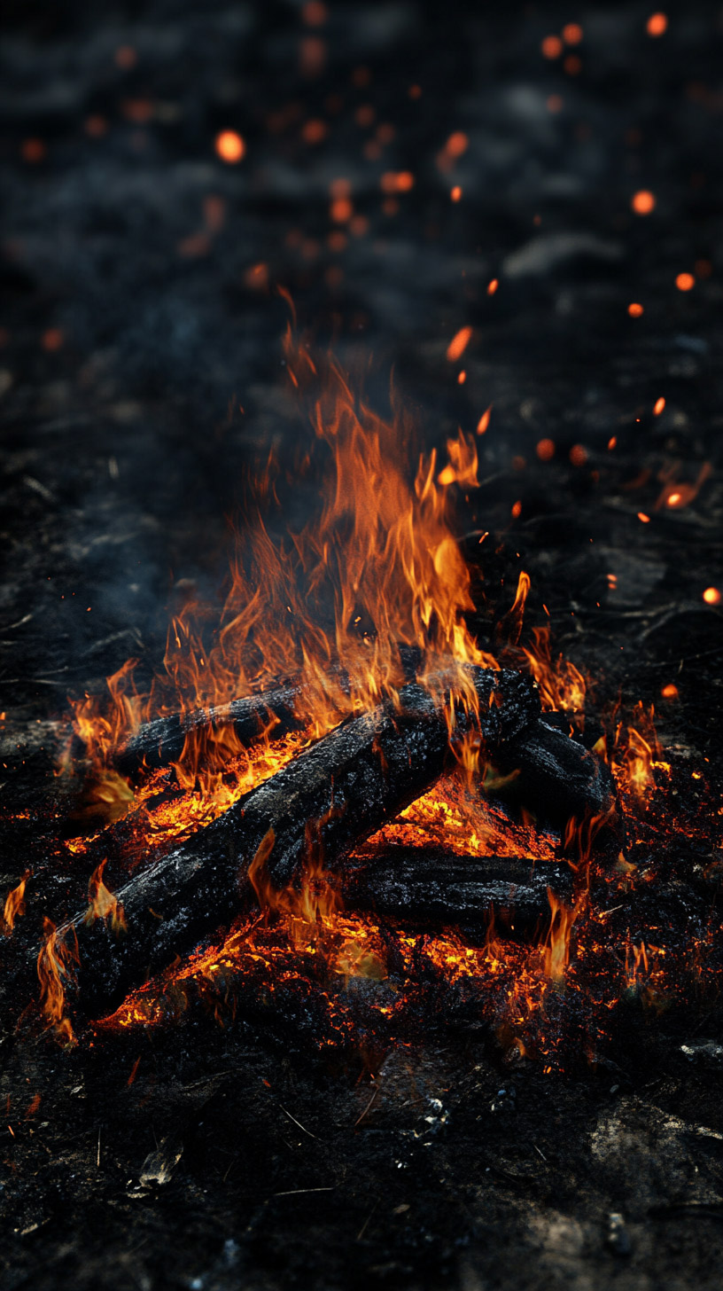 Charming Campfire Digital Background for All Phones