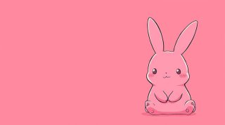 AI Wallpaper: Adorable Pink Bunny HD Wallpapers