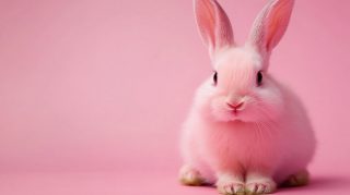 8K Aesthetic Pink Bunny Digital Background for PC