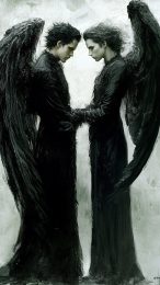 Download Angel and Damon Anime Picture for iPhone