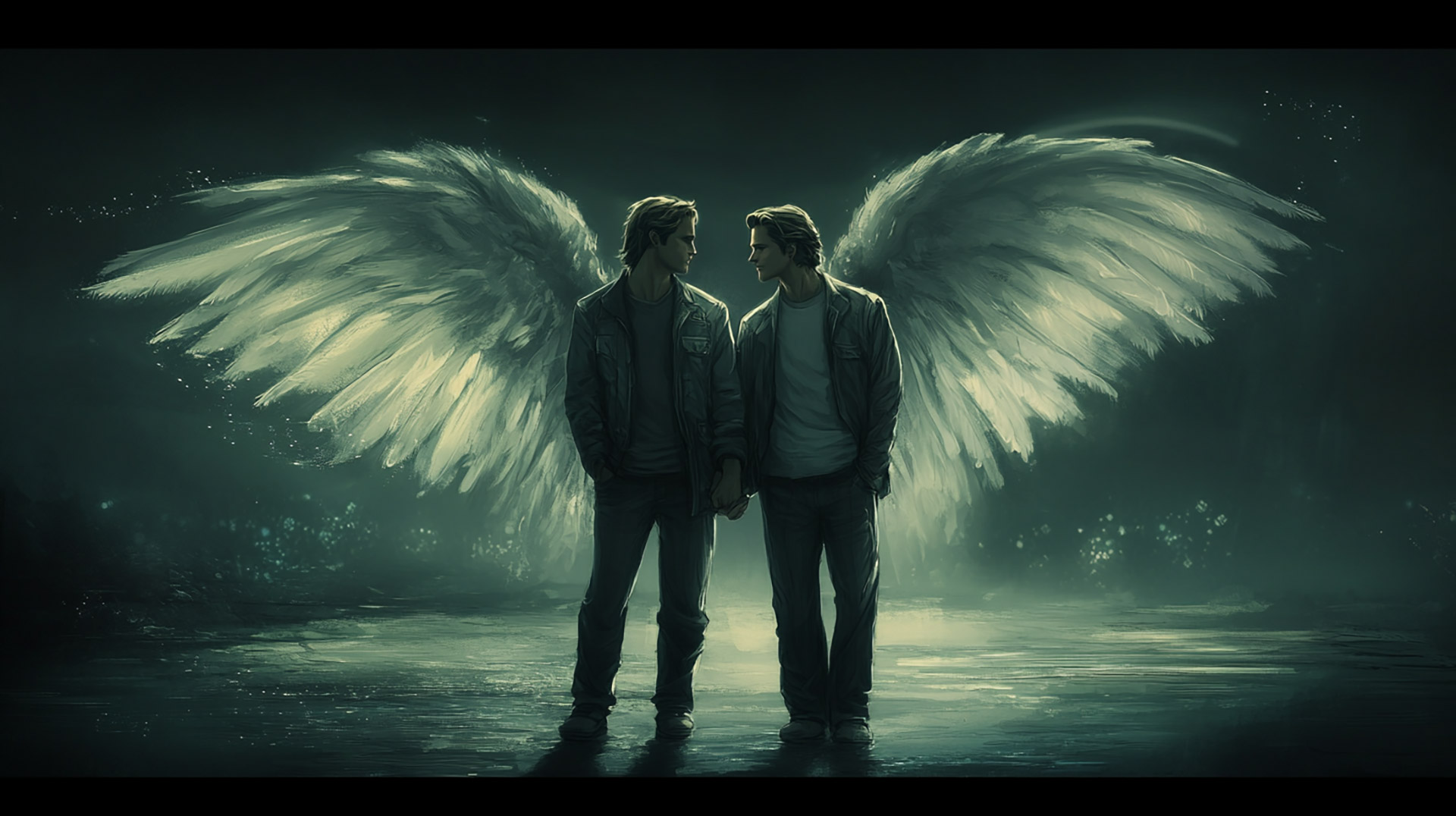 Download 4K Angel and Damon Anime Desktop Background