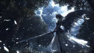 AI Wallpaper: Dark Aesthetic Angel of Death