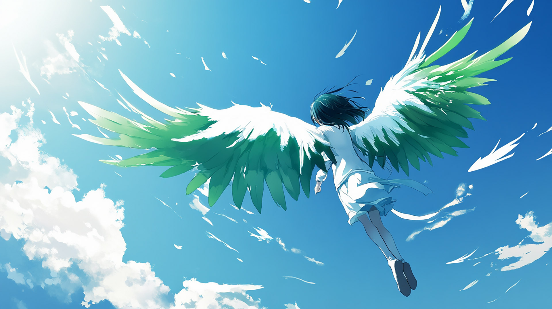 Stylish 8K Wallpaper: Anime Angel for Modern PCs