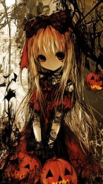 Download Free Anime Halloween Digital Backgrounds for Android