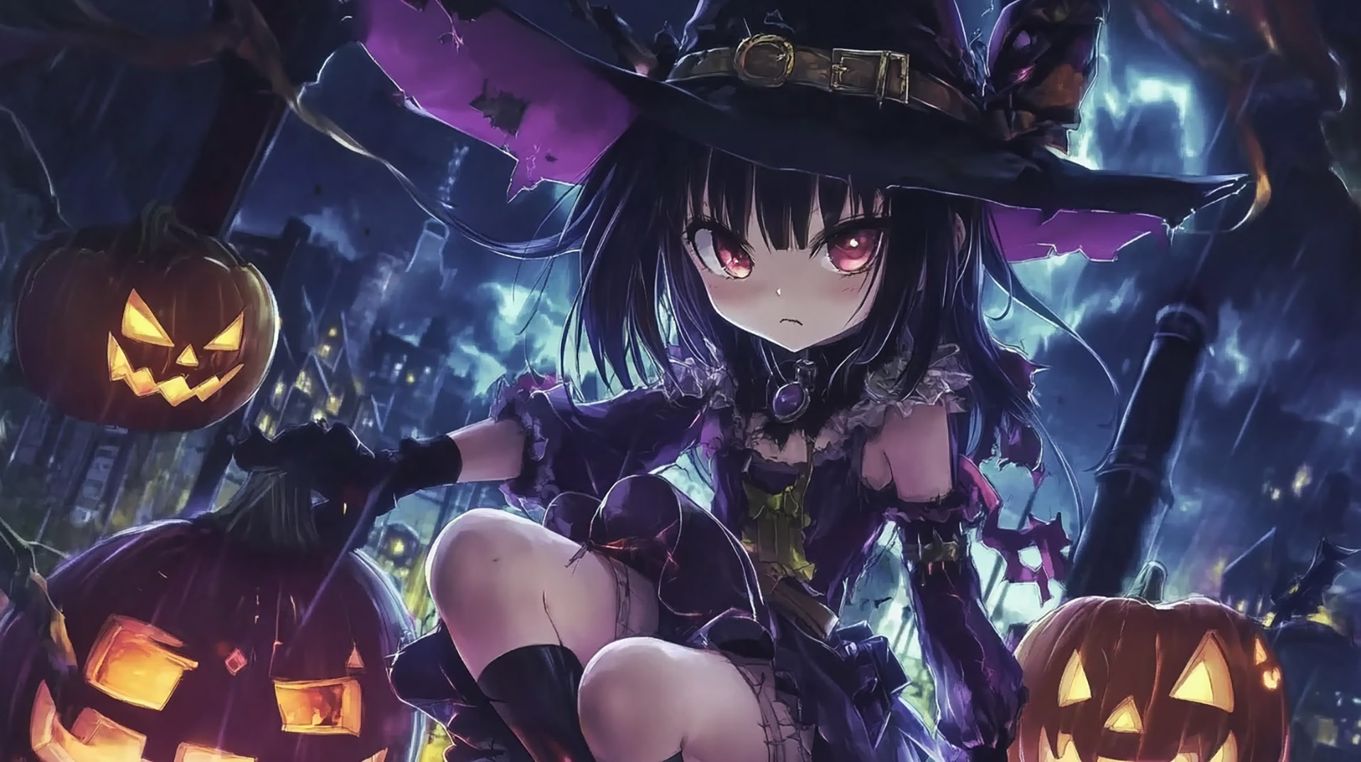 Anime Halloween Wallpaper: Free HD Downloads for Desktop