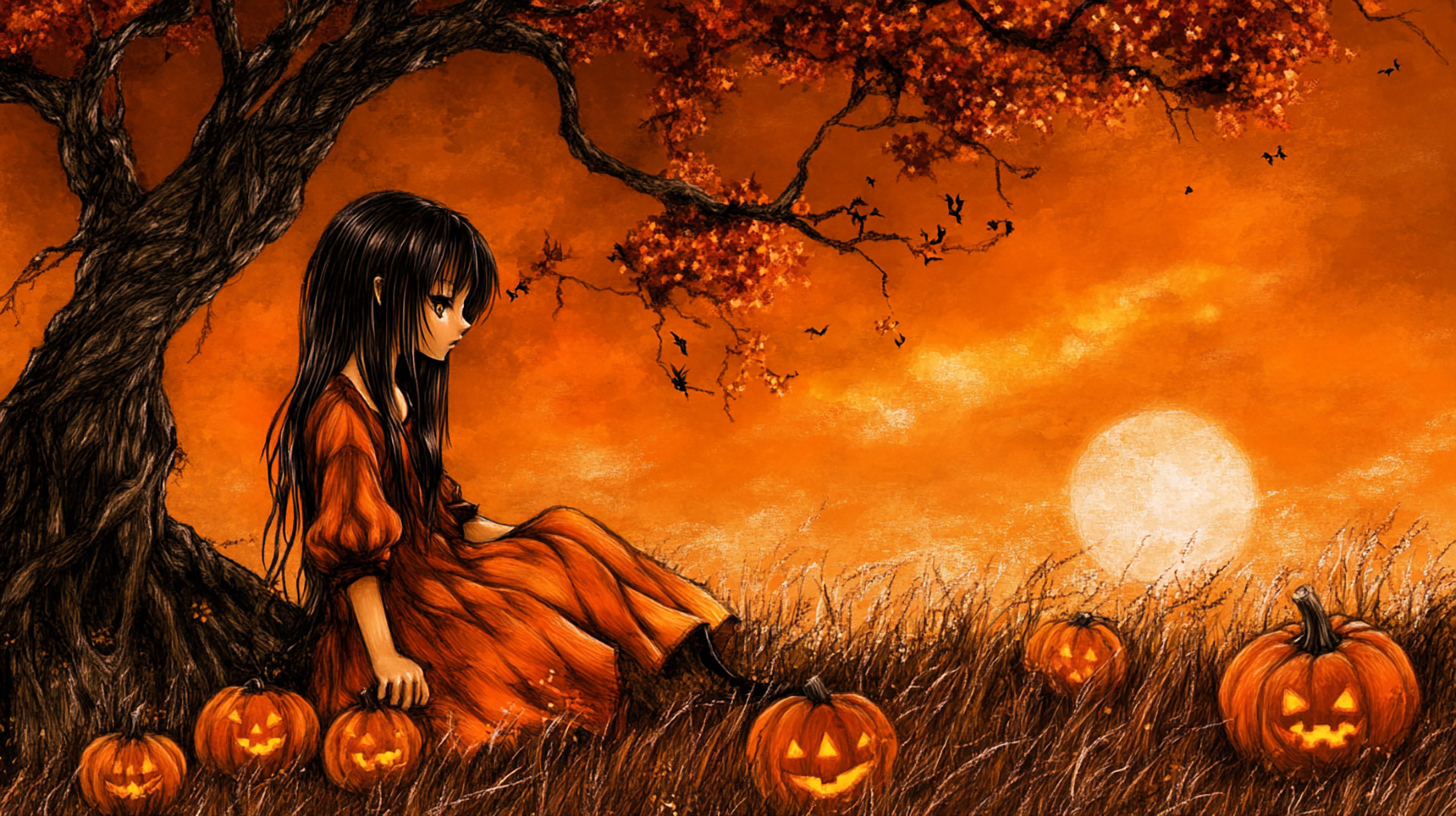 Creative Anime Wallpaper for Halloween: Stock Photos Collection