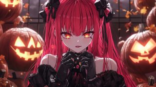 Chilling Anime Halloween Scene: Download Free HD Wallpaper